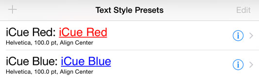 TextPresets